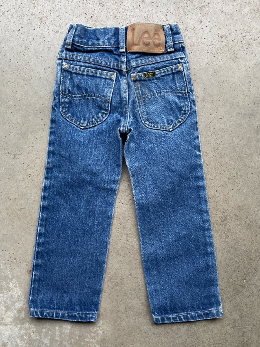 Lee Jeans Toddler Kids 4T Denim Faded 80s 90s Light Wash USA 4 Slim